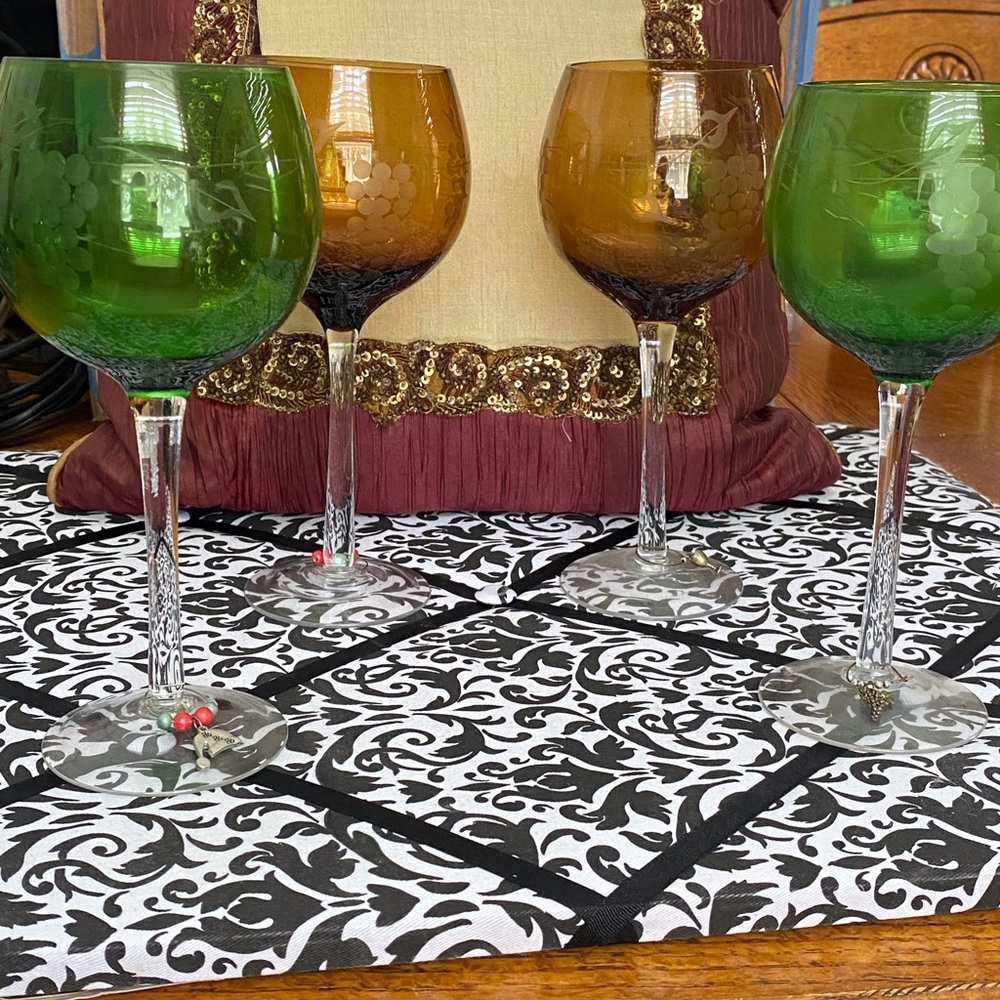 Wine glasses goblet stlyle
